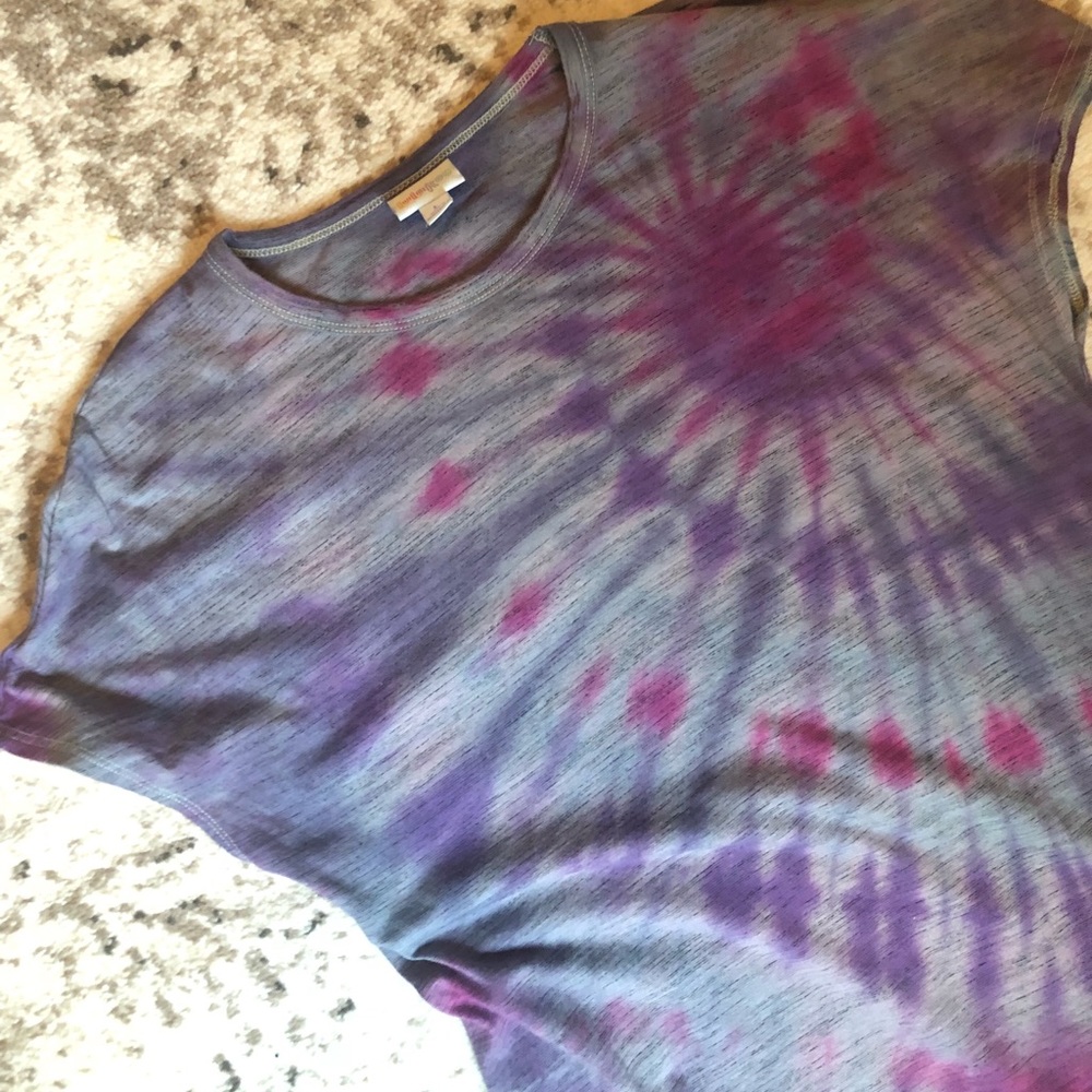 Custom tie dyed Lularoe Maria large